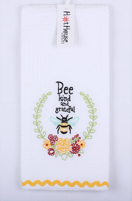 Tea towel "Bee Kind and Gratetful " Code: T/T-GF/KIND.